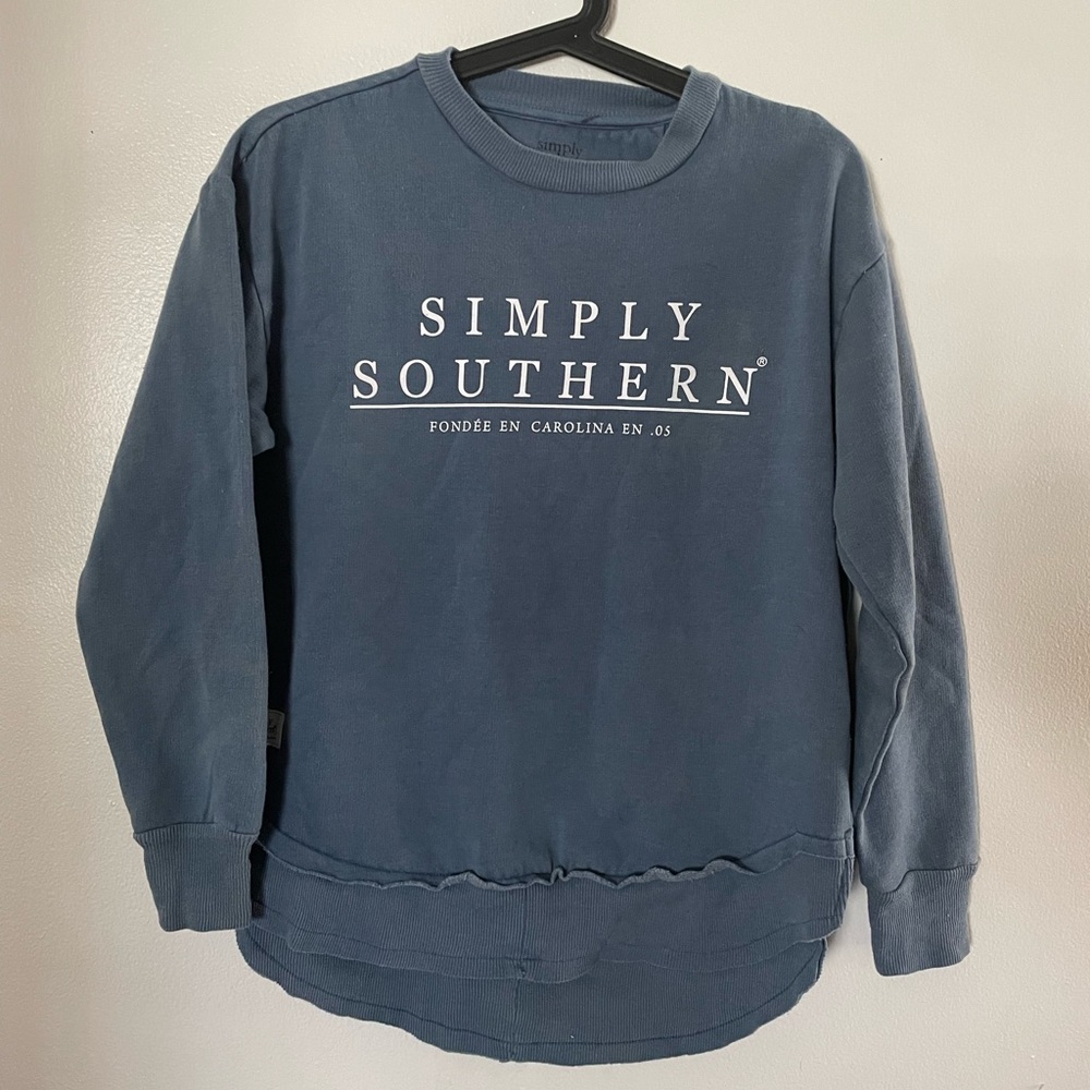 Simply Southern Blue Crewneck Sweatshirt – Size XS
